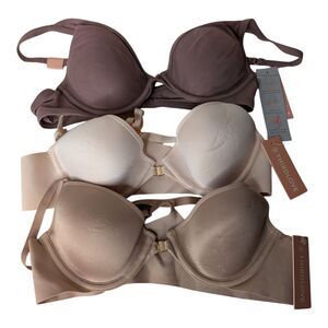 3X Thirdlove Brown Tan Dark Brown 24/7 Racerback Bras 34A 1/2 Set Of Three NWT